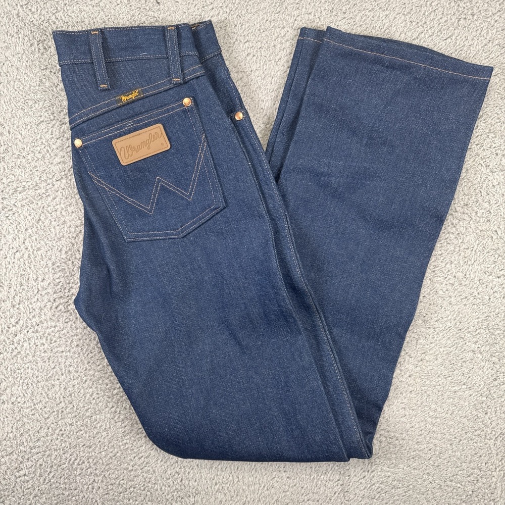 Wrangler Jeans Men 27x34 (29x34) Dark Wash 13MWZ Cowboy Cut Straight Leg Western